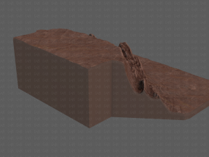 cliff lowpoly v02 Model 3D