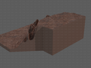 cliff lowpoly v02 Model 3D