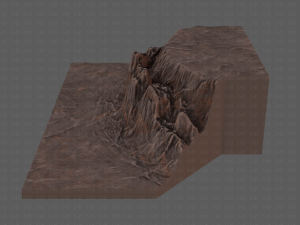 cliff lowpoly v02 Model 3D