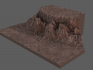 cliff lowpoly v02 Model 3D