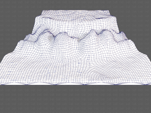 cliff lowpoly v02 Model 3D