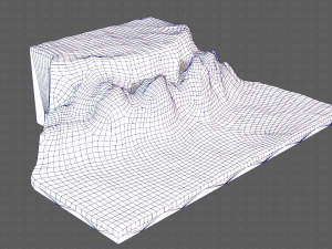 cliff lowpoly v02 Model 3D