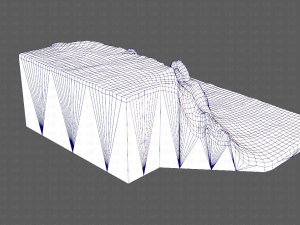 cliff lowpoly v02 Model 3D