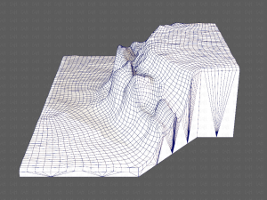 cliff lowpoly v02 Model 3D