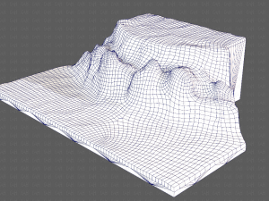 cliff lowpoly v02 Model 3D