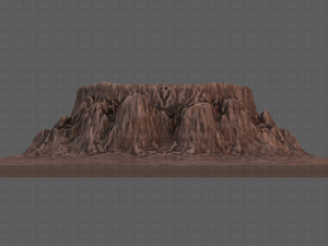 cliff lowpoly v02 Model 3D