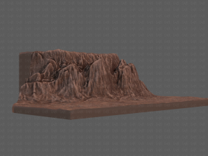 cliff lowpoly v02 Model 3D