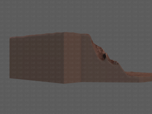 cliff lowpoly v02 Model 3D