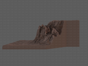cliff lowpoly v02 Model 3D