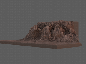 cliff lowpoly v02 Model 3D