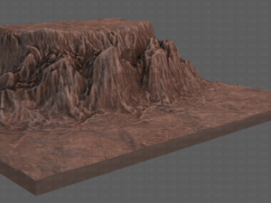 cliff lowpoly v02 Model 3D