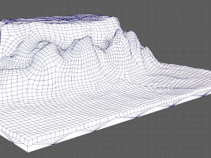 cliff lowpoly v02 Model 3D