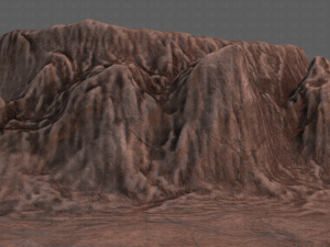 cliff lowpoly v02 Model 3D