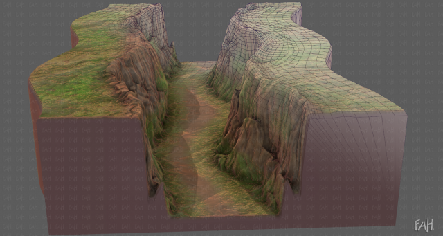 cliff lowpoly v03 3D Model .c4d .max .obj .3ds .fbx .stl .blend 