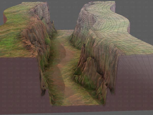 penhasco lowpoly v03 Modelo 3D