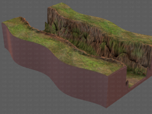 cliff lowpoly v03 3D Model