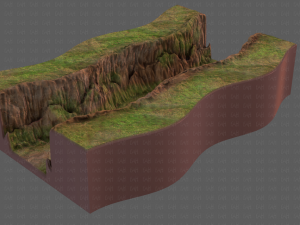 cliff lowpoly v03 3D Model
