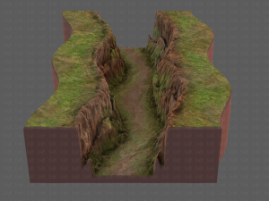 cliff lowpoly v03 3D Model