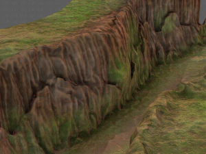 cliff lowpoly v03 3D Model