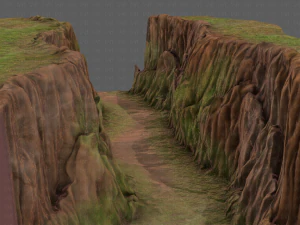 cliff lowpoly v03 3D Model