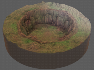 cliff lowpoly v04 3D 모델