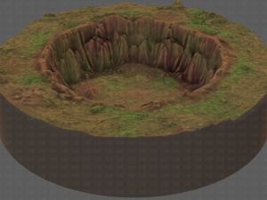 cliff lowpoly v04 Model 3D