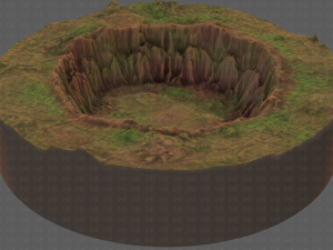 cliff lowpoly v04 Model 3D
