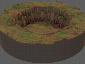 cliff lowpoly v04 Model 3D