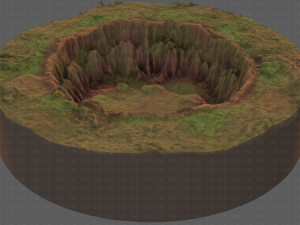 cliff lowpoly v04 Model 3D
