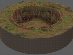 cliff lowpoly v04 Model 3D