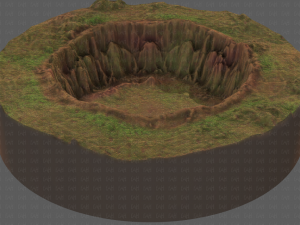 cliff lowpoly v04 Model 3D