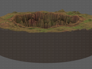 cliff lowpoly v04 Model 3D