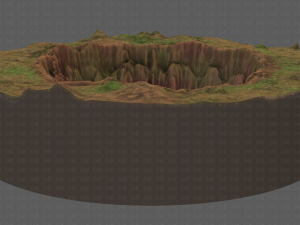cliff lowpoly v04 Model 3D