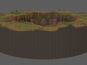 cliff lowpoly v04 Model 3D