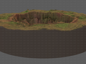 cliff lowpoly v04 Model 3D