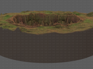 cliff lowpoly v04 Model 3D