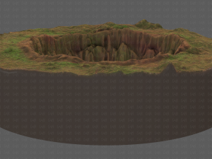cliff lowpoly v04 Model 3D