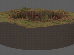 cliff lowpoly v04 Model 3D