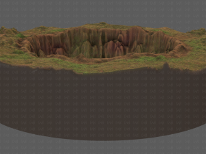 cliff lowpoly v04 Model 3D