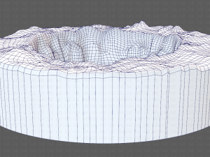 cliff lowpoly v04 Model 3D