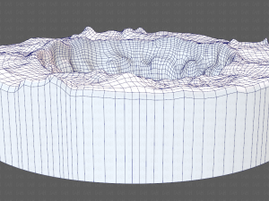 cliff lowpoly v04 Model 3D