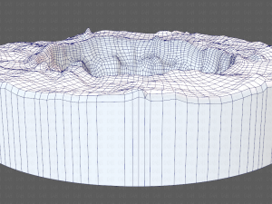 cliff lowpoly v04 Model 3D