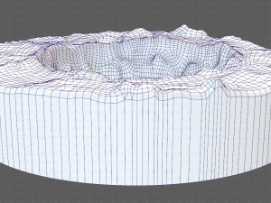 cliff lowpoly v04 Model 3D