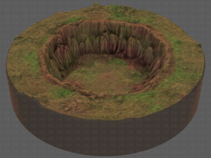 cliff lowpoly v04 Model 3D