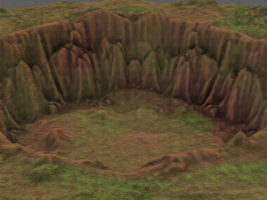 cliff lowpoly v04 Model 3D