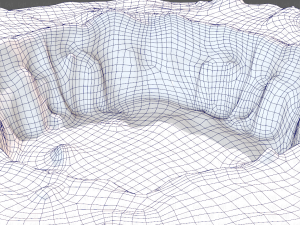 cliff lowpoly v04 Model 3D
