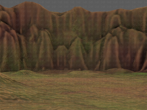 cliff lowpoly v04 Model 3D