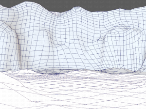 cliff lowpoly v04 Model 3D