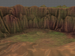 cliff lowpoly v04 Model 3D