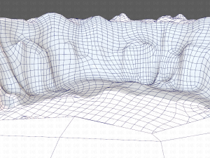 cliff lowpoly v04 Model 3D